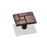 1-3/8" x 1-1/16" Breighton Zinc Die Cast Cabinet Knob. Packaged with one 8/32" x 1-1/8" screw. Finish: Dark Brushed Antique Copper.