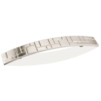 9-1/8" Overall Length Breighton Zinc Die Cast Cabinet Pull (drawer handle). Holes are 160mm center-to-center. Packaged with two 8/32" x 1" screws. Finish: Satin Nickel.