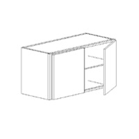 RTA Dark Wood Kitchen Cabinets - W3024-DC