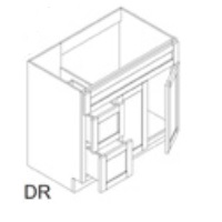 RTA Dark Wood Kitchen Cabinets - FA3621DR-DC
