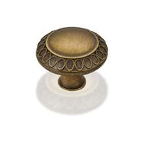 1-5/16" Art Deco Knob. Packaged with one 8/32" x 1" screw. Finish: Antique Brushed Satin Brass.