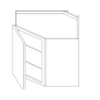 RTA Dark Wood Kitchen Cabinets - WDC2430-DC